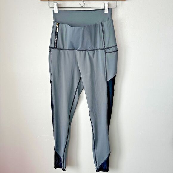 Dene Adams Conceal Carry Gray Leggings Mesh Sides Womens Medium - Picture 6 of 8